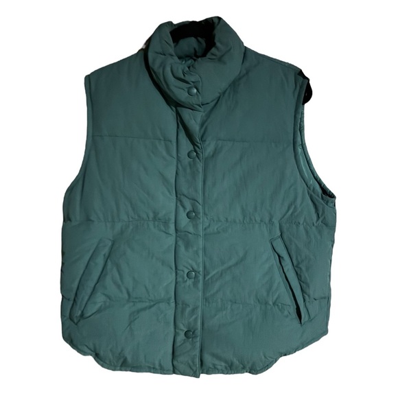 Eddie Bauer: Women’s Vintage Goose Down Deep Green Puffer Vest, Small Petite - Picture 1 of 7